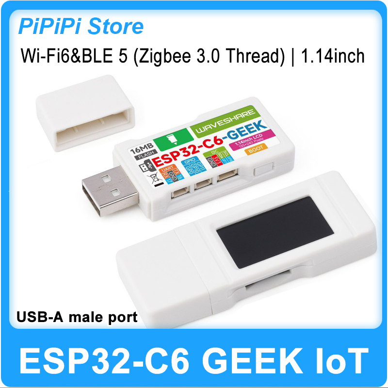 Esp32 C6 - ESP32-C6 GEEK Entwicklungsboard 1,14-Zoll-LCD-Bildschirm WiFi6 BLE5