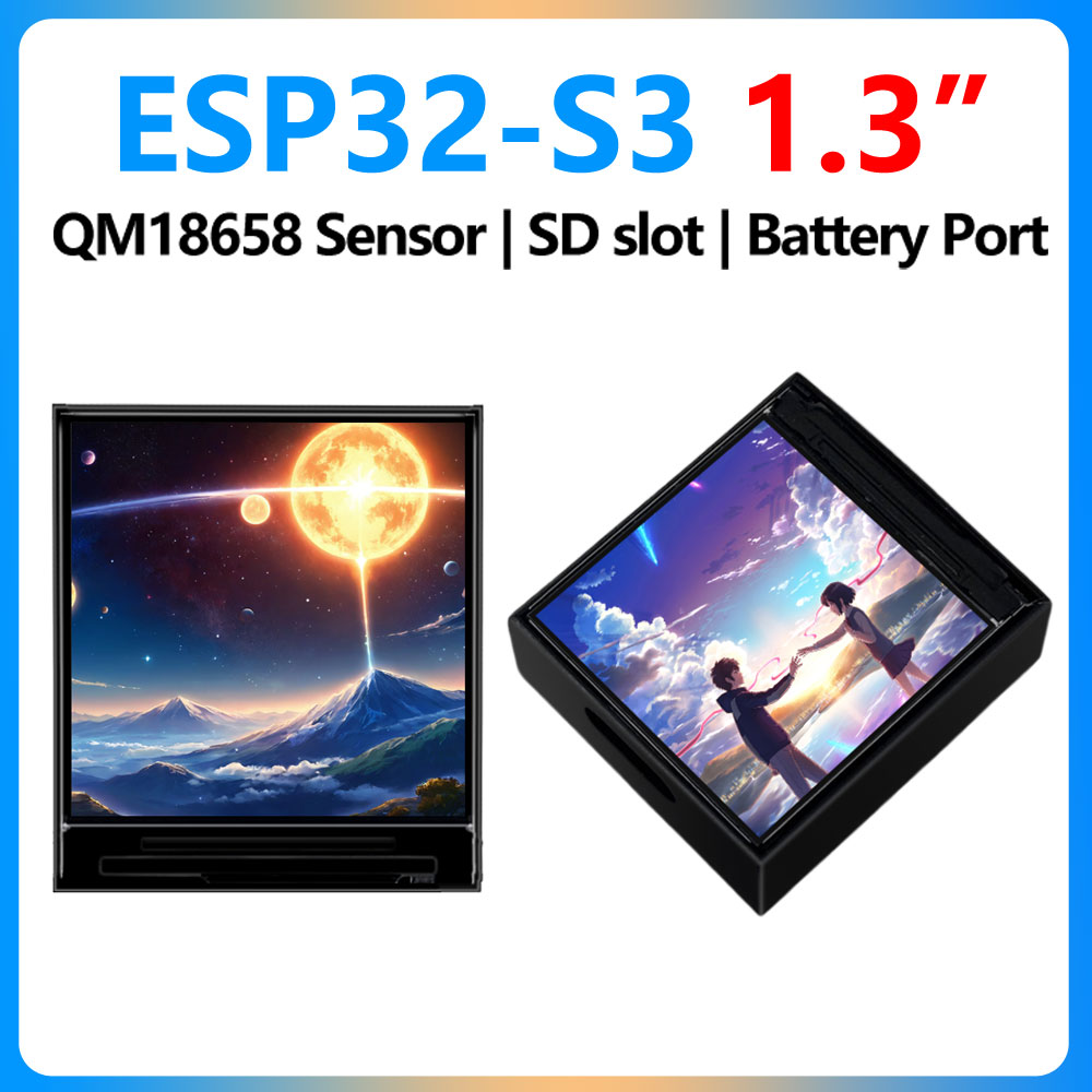 Espressif Esp32 - Waveshare ESP32-S3 1,3-Zoll-LCD-Mini-TV-Entwicklungsboard 240x240 IPS ST7789