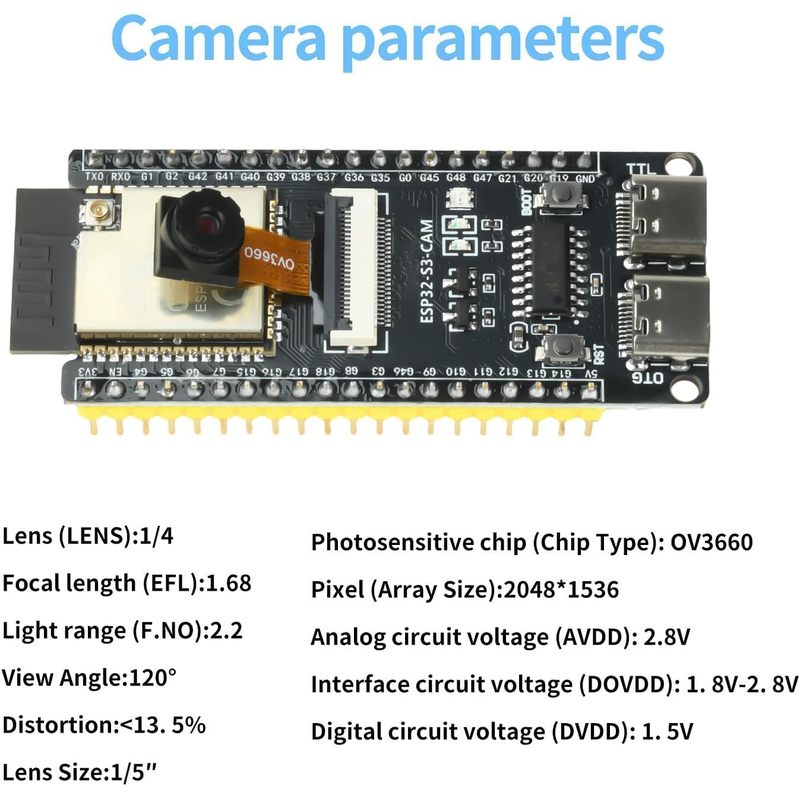 ESP32-S3-CAM-Platine mit OV366 – Esp32 Wifi Bluetooth Module Bewertung und Preis